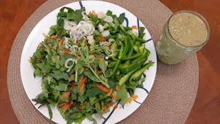 Home Grown Salad, Carrot Top Dressing, Planting Rabbiteye Blueberries.