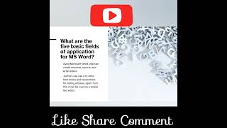 #basic #field #application  #msword What are the basic fields application for MS Word?