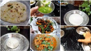 ఇంట్లో తయారుచేసిన butterతో  రెస్టారెంట్ స్టైల్ Garlic Butter Naan,SundaySpl- ChickenFry,Chickencurry