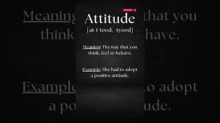 Pronounce ATTITUDE the right way #shorts #shortsvideo #pronunciation #english #Attitude #viral