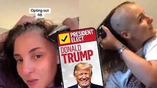 Woke Feminists SHAVE Heads To Protest Trump Election Win (4B Movement)