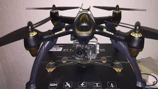 Hubsan Drone X4 H501S flight and SJCAM 5000X video test with Gyro stabilization