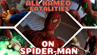 All Kameo Fatalities Performed on Spider-Man Mod - Mortal Kombat 1