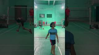 4 vs 1 Badminton Rally  🥵🥵💯🏸 #badminton #shorts #rally #4vs1gamplay #coachtabish