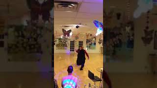 Ms Holterman dancing Tango with Mr Larson at our June 1st, 2018 party