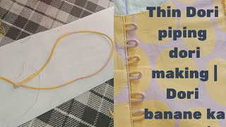 ✅Thin Dori  piping | Dori making | Dori banane ka tarika | Ume Fashion Design |