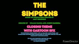 Nickelodeon's The Simpsons (1992-1995) Closing Theme With Cartoon SFX