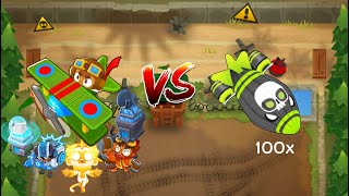 God Boosted Rapid Fire Monkey Ace vs 100 ZOMG’s BTD6