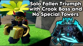 Solo Fallen Win with Crook Boss and No Special Towers | Tower Defense Simulator