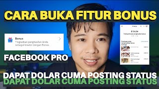 CARA MEMBUKA FITUR BONUS DI FB PRO‼️POSTING STATUS BISA DAPAT DUIT DI FACEBOOK PRO✅️