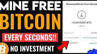 FREE BITCOIN 2022: withdraw at least $10 btc to your wallet instantly daily from this mining site