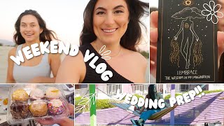 VLOG | Palm Spring Wedding Prep, Cake Tasting, Hair and Makeup, Full Moon Ritual + more!