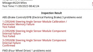 Toyota RAV4 2022 steering angle sensor location