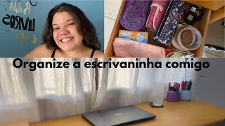 Organizei toda minha escrivaninha | Faxina na escrivaninha + organização