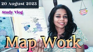 || Map Work Day || Aspirants का विश्व भ्रमण || Study Vlog || #bpsc #vlog