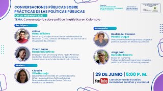 Webinar sobre Política Pública en Lingüística de Colombia