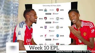 Week 10 EPL predictions.