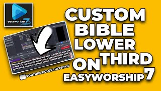 Custom Lower Thirds Scripture On Easyworship 7 | Link To vMix & OBS