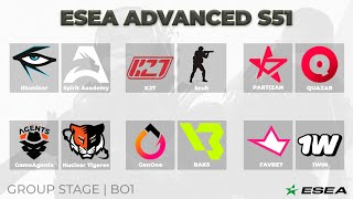 [RU] ESEA Advanced S51 | Week 7 | Day 43 | Spirit Academy, QUAZAR, Nuclear Tigeres, Favbet, 1WIN