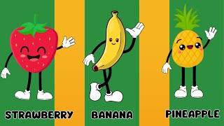 Yummy Fruit Song for Kids | Learn Fruits: Strawberry, Banana, Pineapple, and More