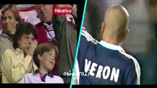 Gol de Veron a Inglaterra y Jagger mirando