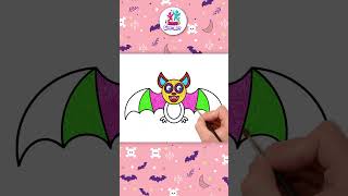 Impariamo come disegnare il pipistrello di Halloween | Disegni per bambini | Chiki Arte Italiana