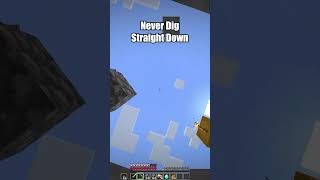 Straight Down.. 🥲 #minecraft #shorts