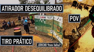 jericho 9mm falha e atirador esportivo perde o equilíbrio na prova