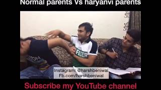 Normal parents teaching Vs haryanvi parents teaching | Harsh Beniwal