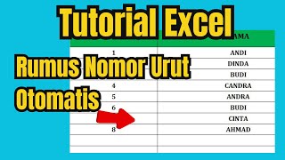 Tutorial Rumus Membuat Nomor Urut Otomatis Di Excel