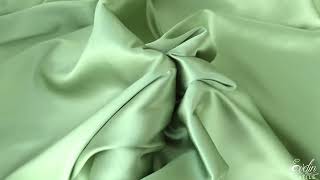 Satin din matase naturala verde pastel