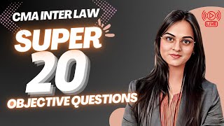 Super 20 Important Objective Questions | CMA Inter Law | 2016  Syllabus