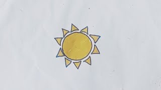 how to draw a ☀️ sun |stylish design|Easy drawing