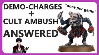 Do Genestealer Cults Acolytes get their "once per game" demolition charges back? FAQ (Codex correct)