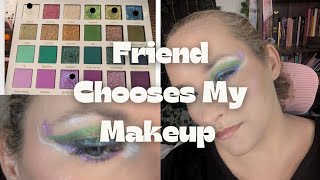 Friend chooses my makeup with @beautifulbutterflies2260! All shimmer look was a fun challenge!