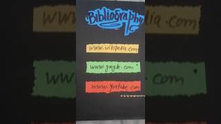 Bibliography page making #howmakebibliographypage #projectfile #filedecoration #ytshorts #artshorts