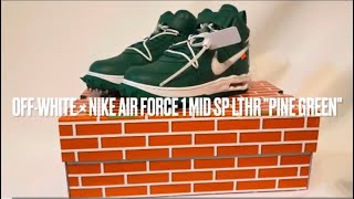 Off-White × Nike Air Force 1 Mid SP LTHR "Pine Green"