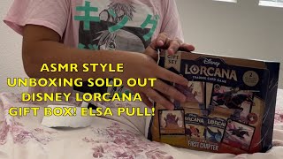 ASMR SOLD OUT Lorcana Disney Gift Box Set Unboxing!  INSANE ELSA PULL!