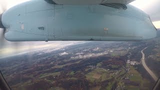 Austrian Airlines Dash 8 onboard takeoff at Graz Airport | OS970