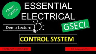 Demo Lecture || Control System || GSECL Crash Course || Essential Electrical