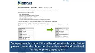 AllSurplus Customer Support: Accessing Buyer Certificate