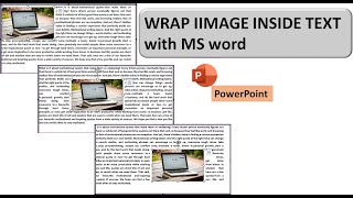 Wrapped image in text in PowerPoint  using MS word