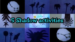 5 shadow activities for kids| toddlers fun activity | learning shadows drawing constellations diy