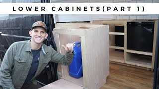 VAN BUILD | LOWER CABINETS and SHAKER DOORS | HOW TO | PT 1