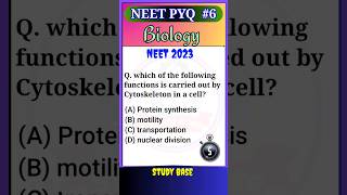 NEET PYQ - 6 | NEET Biology Previous year Question | NEET 2023 PYQ | #mcq_quiz_6 #shorts