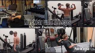 Ich trainiere endlich gescheit! Kompletes Rücken und Trizeps Training.