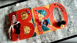 #short#Rakhispecial❤️||Name scrapbook for BRO❤️❤️ using wedding cards ❤️