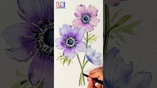 Beautiful Flowers with Oil Water paint | water flowers painting #flowers #Art #drawing #shorts #fyp