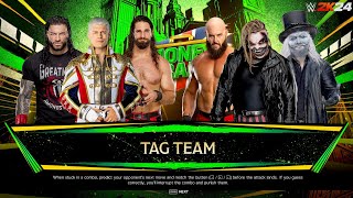 Roman Reigns Cody Rhodes Seth Rollins Vs The Wyatt Family | 6 man tag Team match..