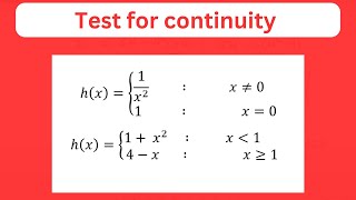 Test for continuity problems